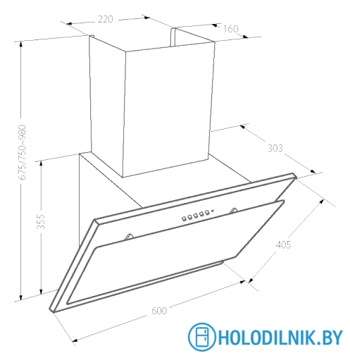 Кухонная вытяжка Akpo Juno eco 60 WK-4 (черный)