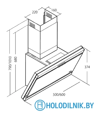 Кухонная вытяжка Akpo Kastos 60 WK-4 (черный)