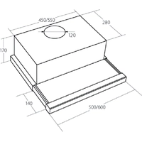 Кухонная вытяжка Akpo Light eco glass twin 50 WK-7 (белый)