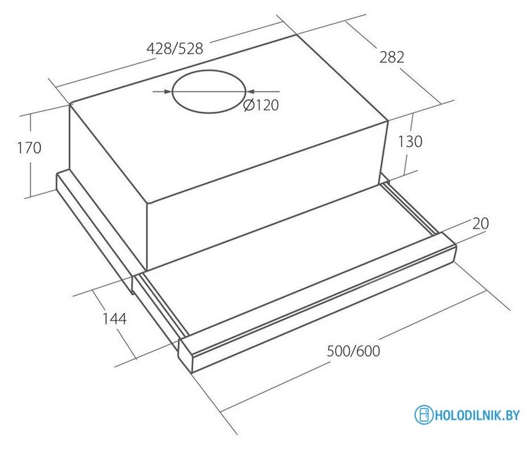 Кухонная вытяжка Akpo Light Eco Glass Twin 60 WK-7 Т-300 (белый)