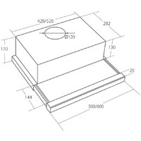Кухонная вытяжка Akpo Light Eco Glass Twin 60 WK-7 Т-300 (нержавеющая сталь)