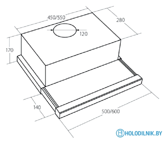 Кухонная вытяжка Akpo Light eco twin 50 WK-7 (черный)