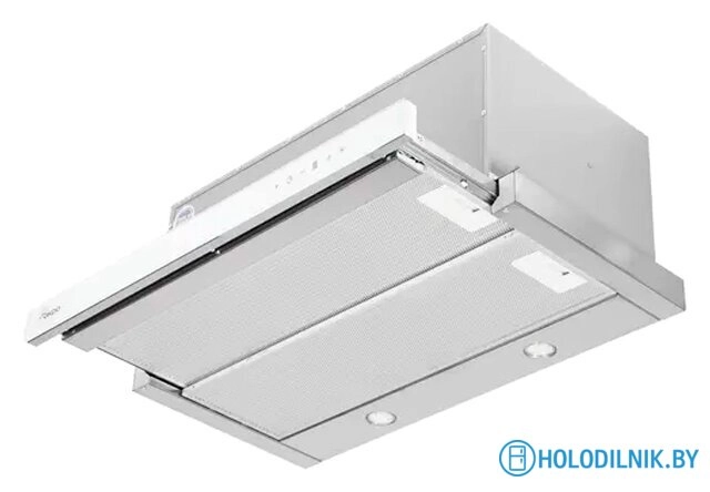 Кухонная вытяжка Akpo Light Touch Glass Twin II 60 WK-7 (белое стекло/нержавеющая сталь)