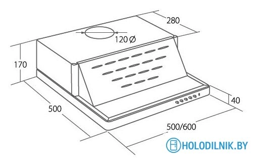 Кухонная вытяжка Akpo Medium 50 WK-7 (нержавеющая сталь)