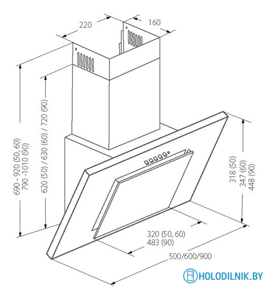 Кухонная вытяжка Akpo Nero 50 WK-4 (черный)
