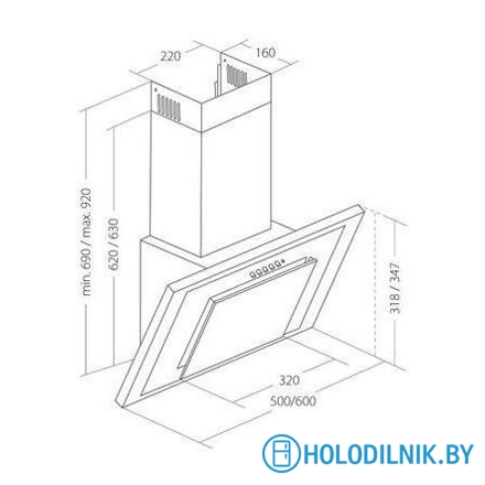 Кухонная вытяжка Akpo Nero 50 WK-4 (серый/черный)