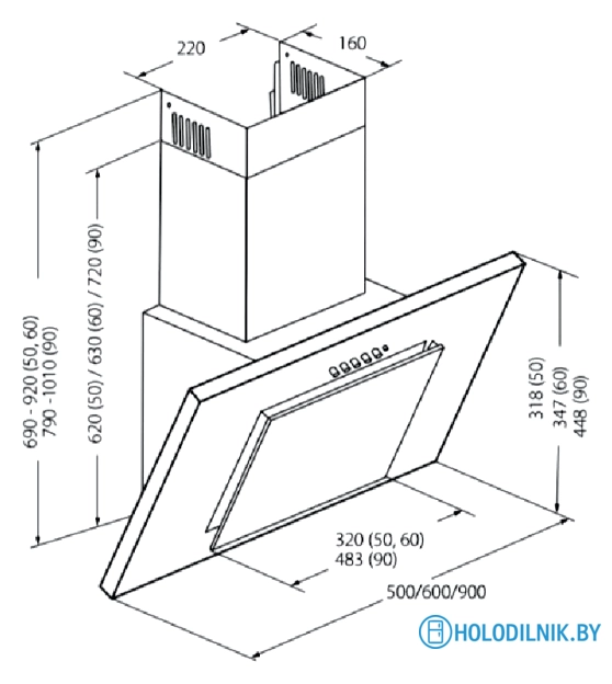 Кухонная вытяжка Akpo Nero line eco 50 WK-4 (бежевый)