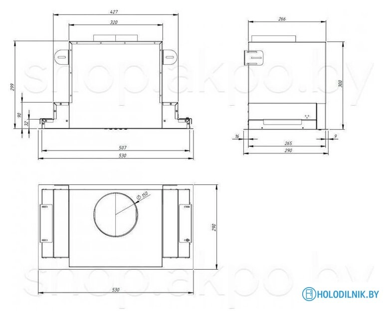 Кухонная вытяжка Akpo Neva Glass 60 WK-10 (черное стекло/нержавеющая сталь)