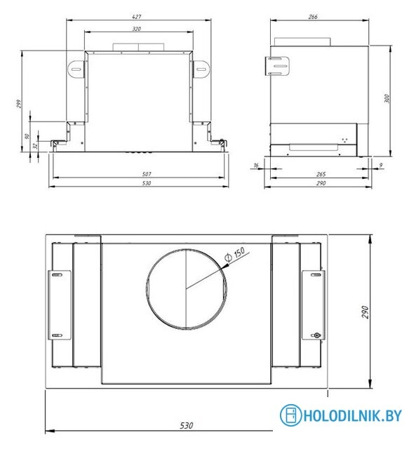 Кухонная вытяжка Akpo Neva Glass Eco 80 WK-4 (черный/нержавеющая сталь)