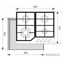 Варочная панель Akpo PGA 604 HGC-T BL
