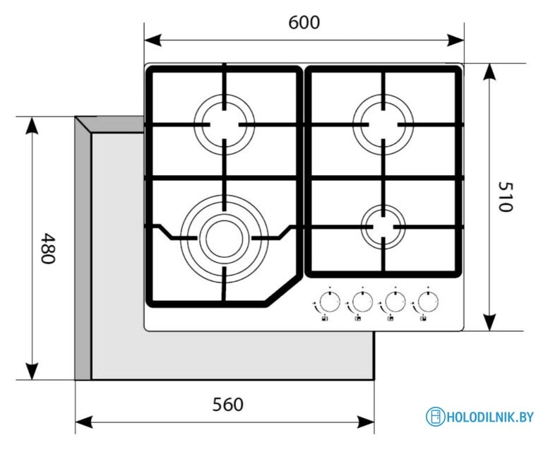 Варочная панель Akpo PGA 604 LGC WH