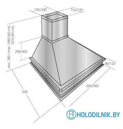 Кухонная вытяжка Akpo Rustica decor 90 WK-4