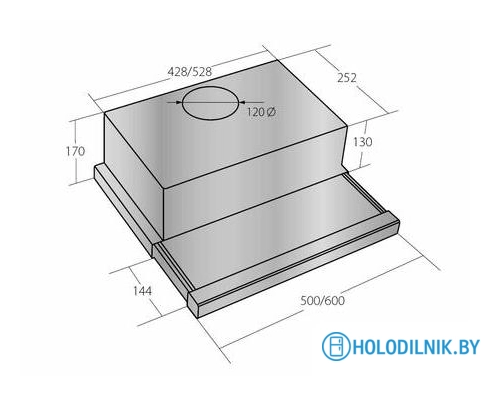 Кухонная вытяжка Akpo WK-7 Light eco 60 (нержавеющая сталь)