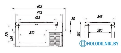 Компрессорный автохолодильник Alpicool C25 (без адаптера 220В)