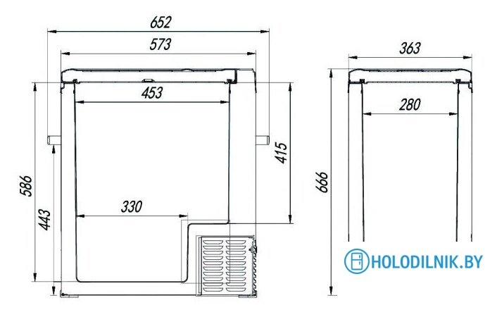Компрессорный автохолодильник Alpicool C75 (без внешней батареи, без адаптера 220В)
