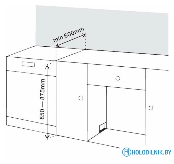 Отдельностоящая посудомоечная машина ARDO DTH1362W2