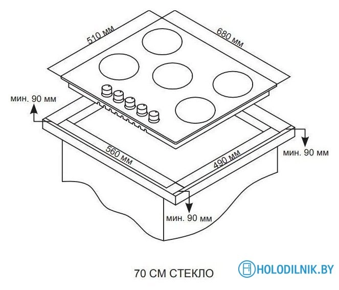 Варочная панель ARDO GH74G1WTCB2
