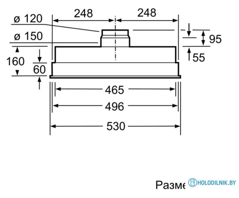 Кухонная вытяжка Bosch DHL555BL