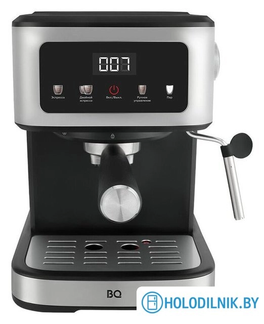 Рожковая кофеварка BQ ECM1077M (сталь/черный)