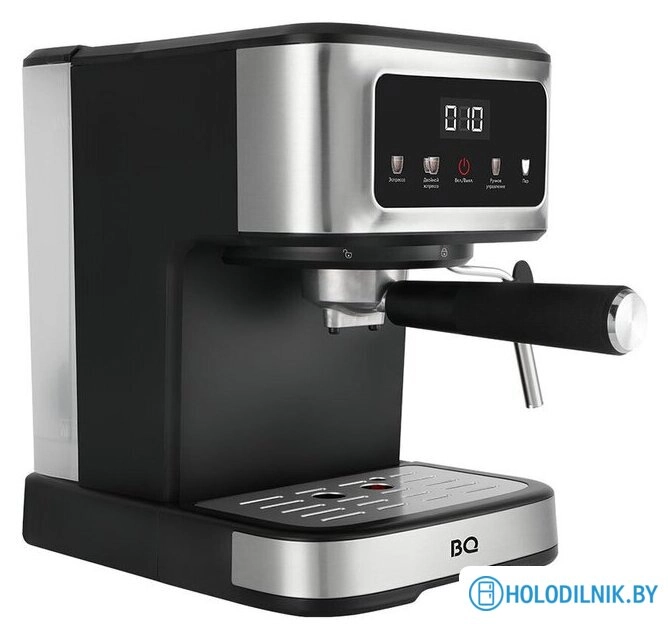 Рожковая кофеварка BQ ECM1077M (сталь/черный)