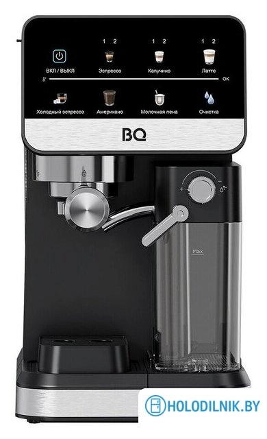 Рожковая кофеварка BQ ECM1088A (черный/нержавеющая сталь)