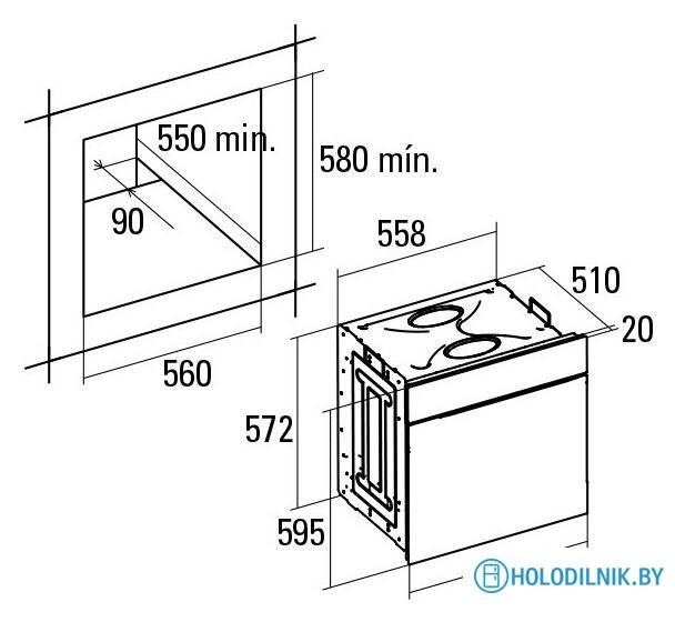 Электрический духовой шкаф CATA LCMD 8008 BK