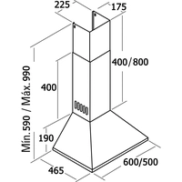 Кухонная вытяжка CATA V3-S500 BK