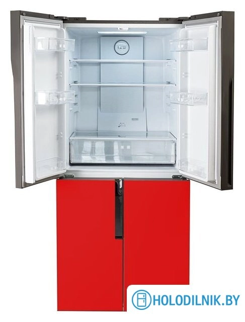 Четырёхдверный холодильник CENTEK CT-1750 Red