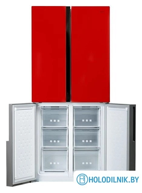 Четырёхдверный холодильник CENTEK CT-1750 Red