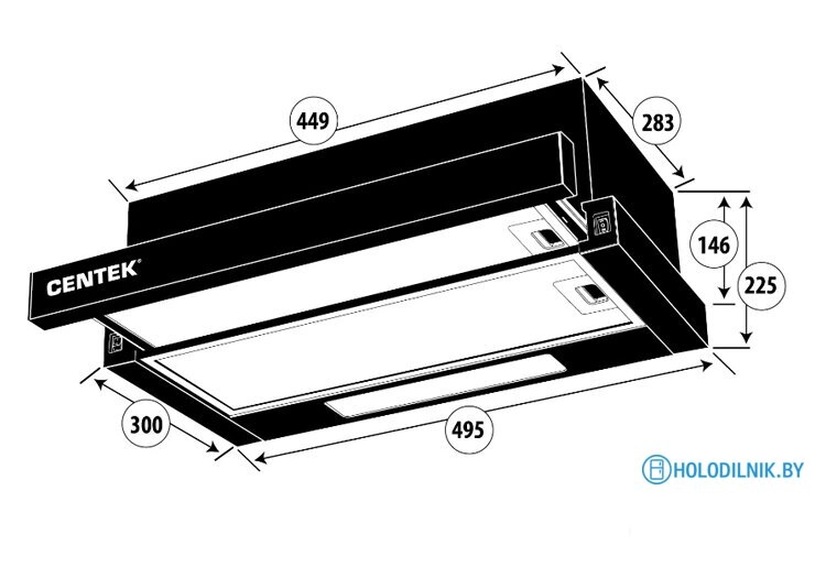 Кухонная вытяжка CENTEK CT-1840-50 (белый)