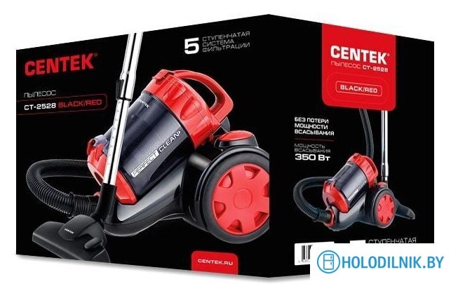 Пылесос CENTEK CT-2528 (черный/красный)
