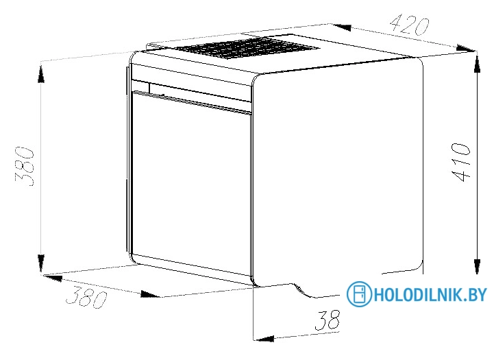 Кухонная вытяжка Ciarko Rubika 38 (белый)