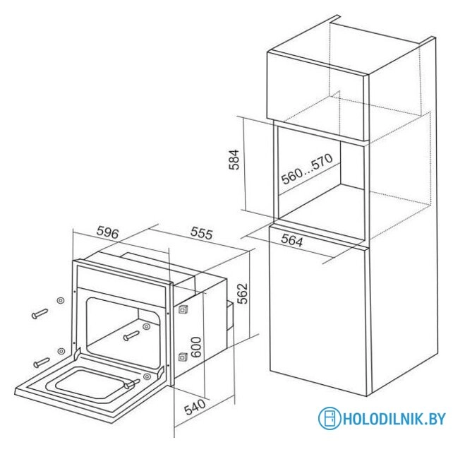Электрический духовой шкаф De luxe 6006.05ЭШВ-062