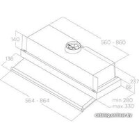 Кухонная вытяжка Elica Ciak 2.0 S GR/A/60 PRF0181902