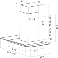 Кухонная вытяжка Elica Flat Glass IX/A/90