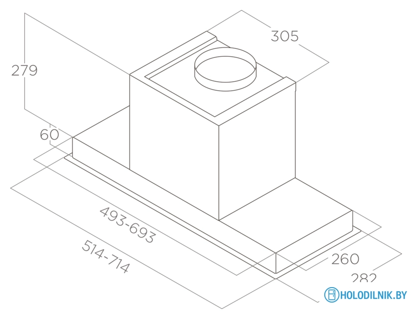 Кухонная вытяжка Elica Hidden 2.0 @ IX/A/90 PRF0164356