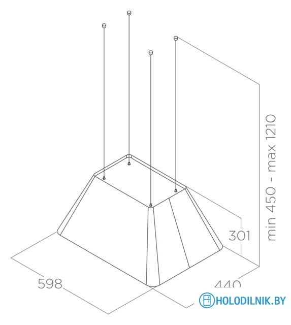Кухонная вытяжка Elica Ikona Light WH/F/60 PRF0165083