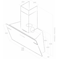Кухонная вытяжка Elica L'essenza BL/A/90 PRF0117374A