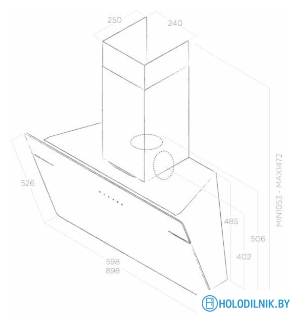 Кухонная вытяжка Elica L'essenza WH/A/60 PRF0124233A