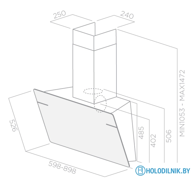 Кухонная вытяжка Elica L'essenza WH/A/90 [PRF0124234]