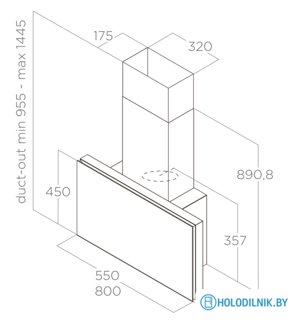Кухонная вытяжка Elica Plat WH/F/80 PRF0165712