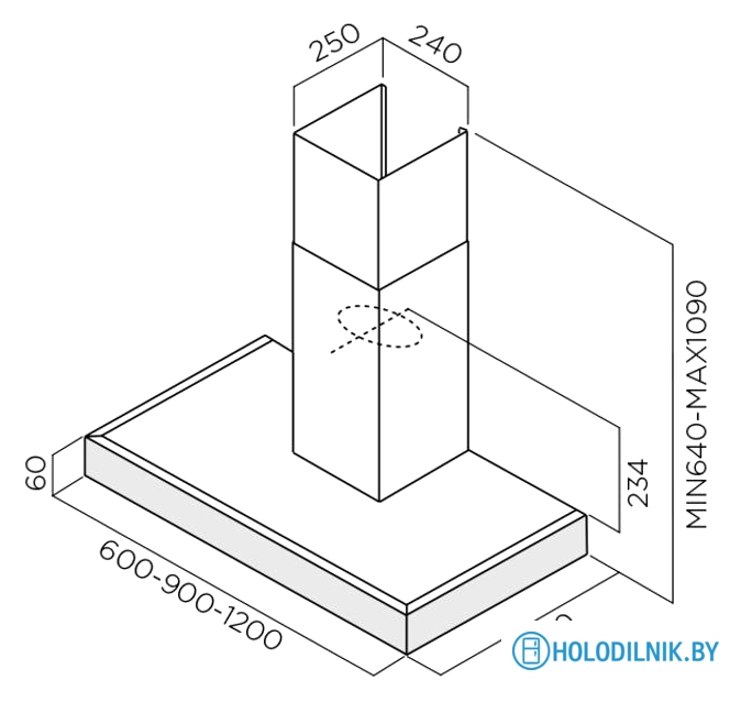 Кухонная вытяжка Elica Spot Plus IX/A/90 (PRF0097373)