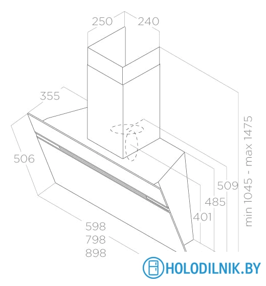 Кухонная вытяжка Elica Stripe WH/A/90/LX PRF0100995C
