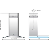 Кухонная вытяжка Elikor Аметист 60Н-430-К3Д (нержавеющая сталь)