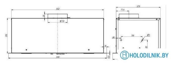 Кухонная вытяжка Elikor Cube 60П-1000 237810