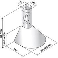 Кухонная вытяжка Elikor Эпсилон 60П-430-П3Л (черный/бронза) (873148)