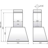 Кухонная вытяжка Elikor Гамма 60П-650-Э3Д (антрацит/серебро) (946118)