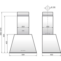 Кухонная вытяжка Elikor Гамма 60П-650-Э3Д (крем/бронза) (943909)
