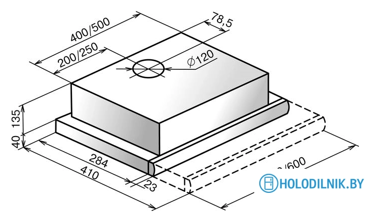 Кухонная вытяжка Elikor Интегра 60П-400-В2Л (белый/дуб неокрашенный)