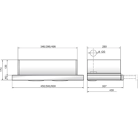 Кухонная вытяжка Elikor Интегра Glass 50Н-400-В2Д (нержавеющая сталь/белое стекло) (940978)